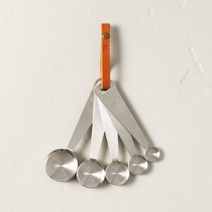 5pc Measuring Spoon Set Vintage Silver Finish - Hearth & Hand™ with Magnolia NWT